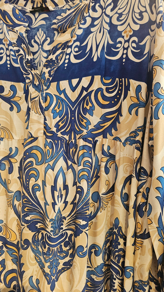 Oriental mekko vihreä ja sininen