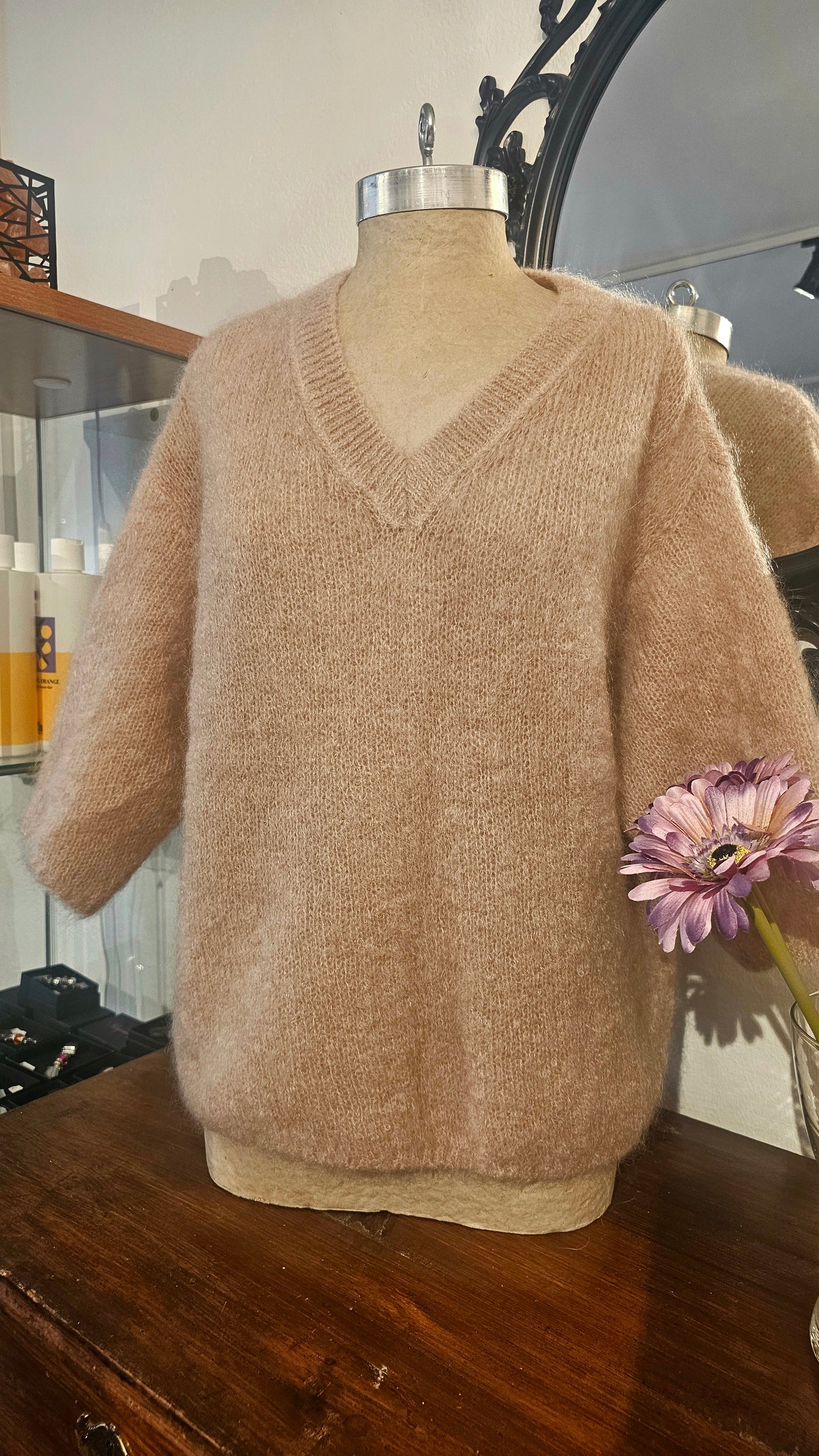 Kid mohair neule