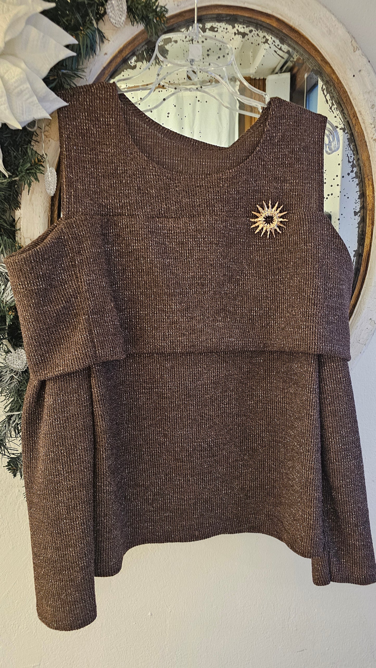 Olkapäät paljastava kimalle pusero 3 väriä