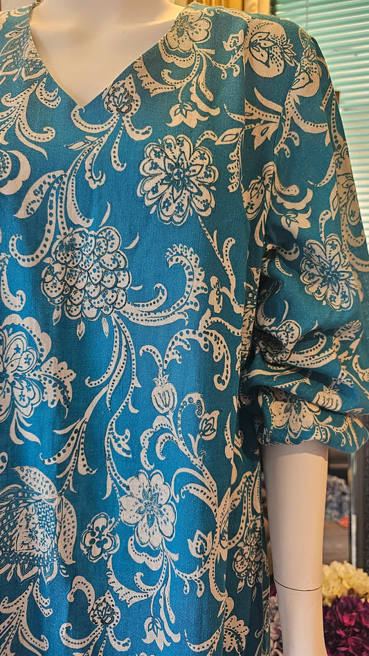 Turkoosi maximekko