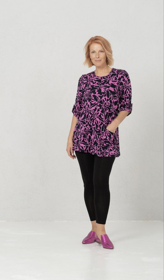 Fuksia tunika. Iso tunika Xl tunika.